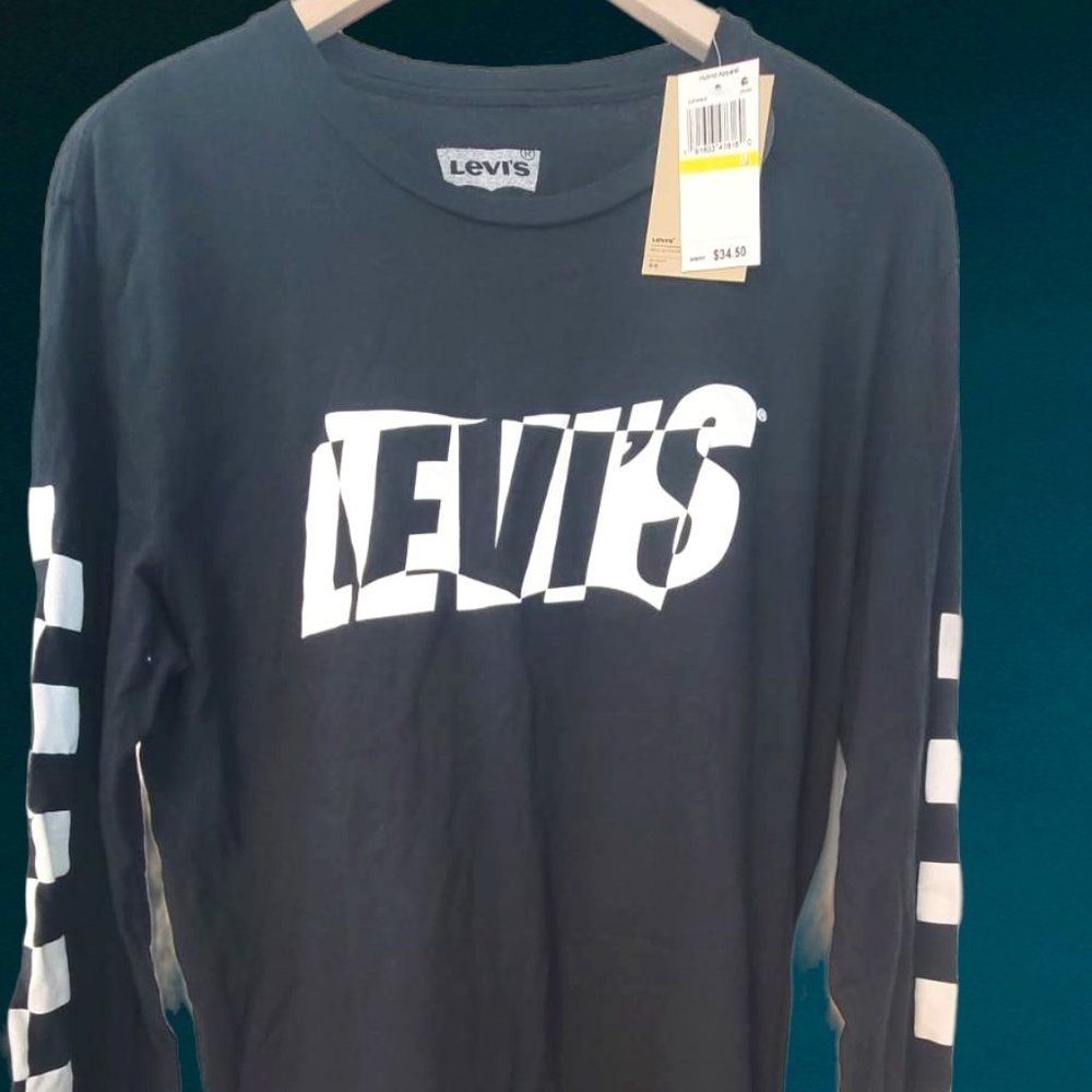 LEVIS LOGO WITH SLEEVE GRAPHIC TSHIRT BLACK MEDIUM